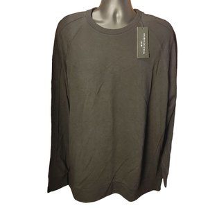 Shaquille O'Neal Men's Black French Terry Crew Neck Long Sleeve Tee 3XLT